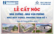 LẾ CẤT NÓC DỰ ÁN NHÀ XƯỞNG PHƯƠNG NAM